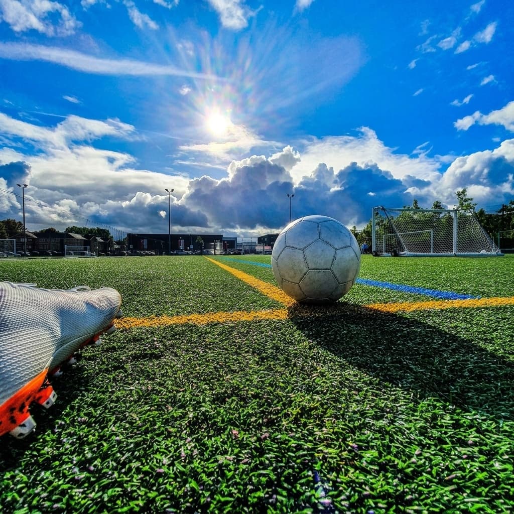 Campo de futebol vibrante